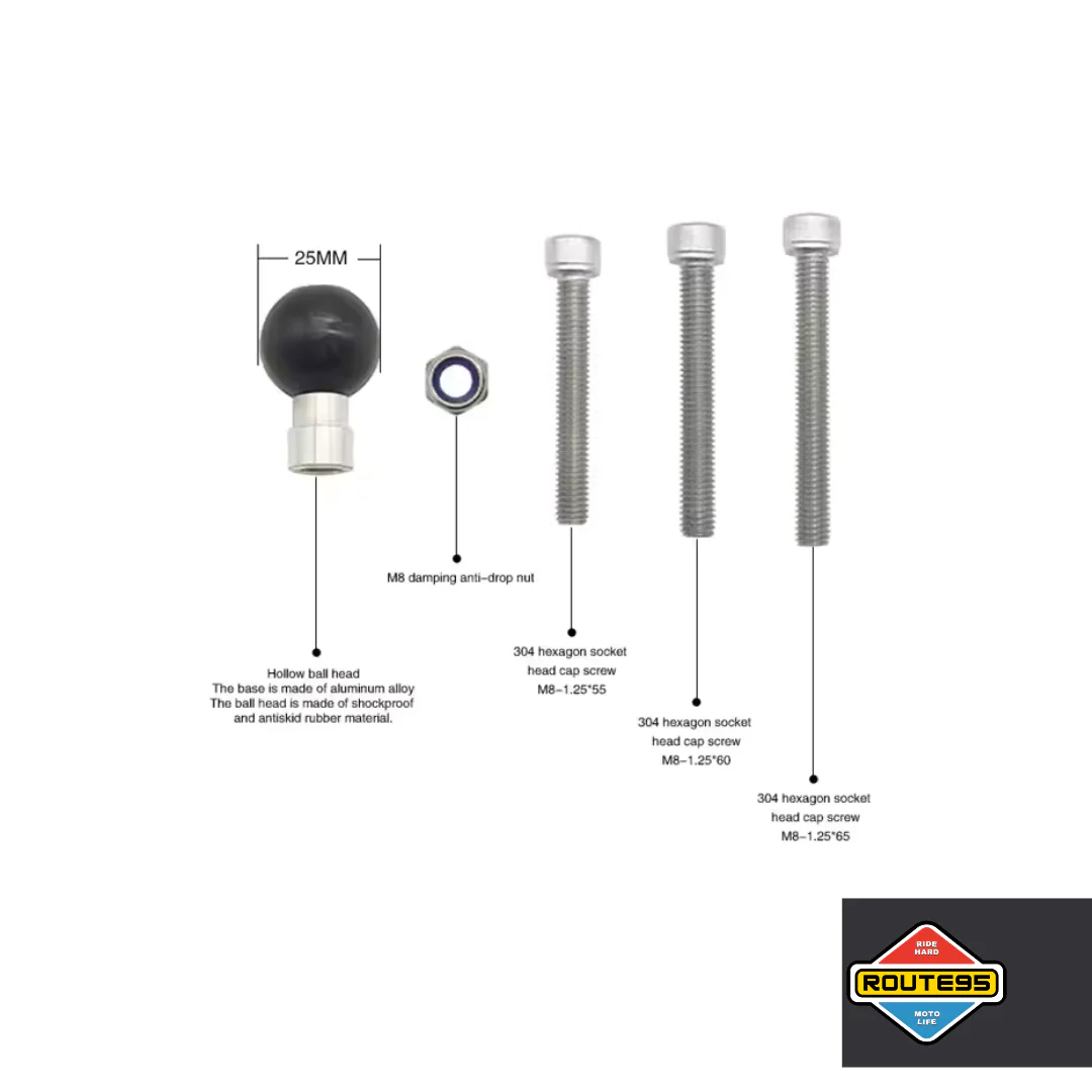 1 Inch Ball Base with M8 Bolts - Image 4