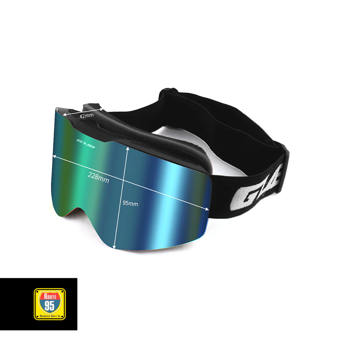 GUB Rally Pro Goggles- Matte Black-Green Lens - Image 4