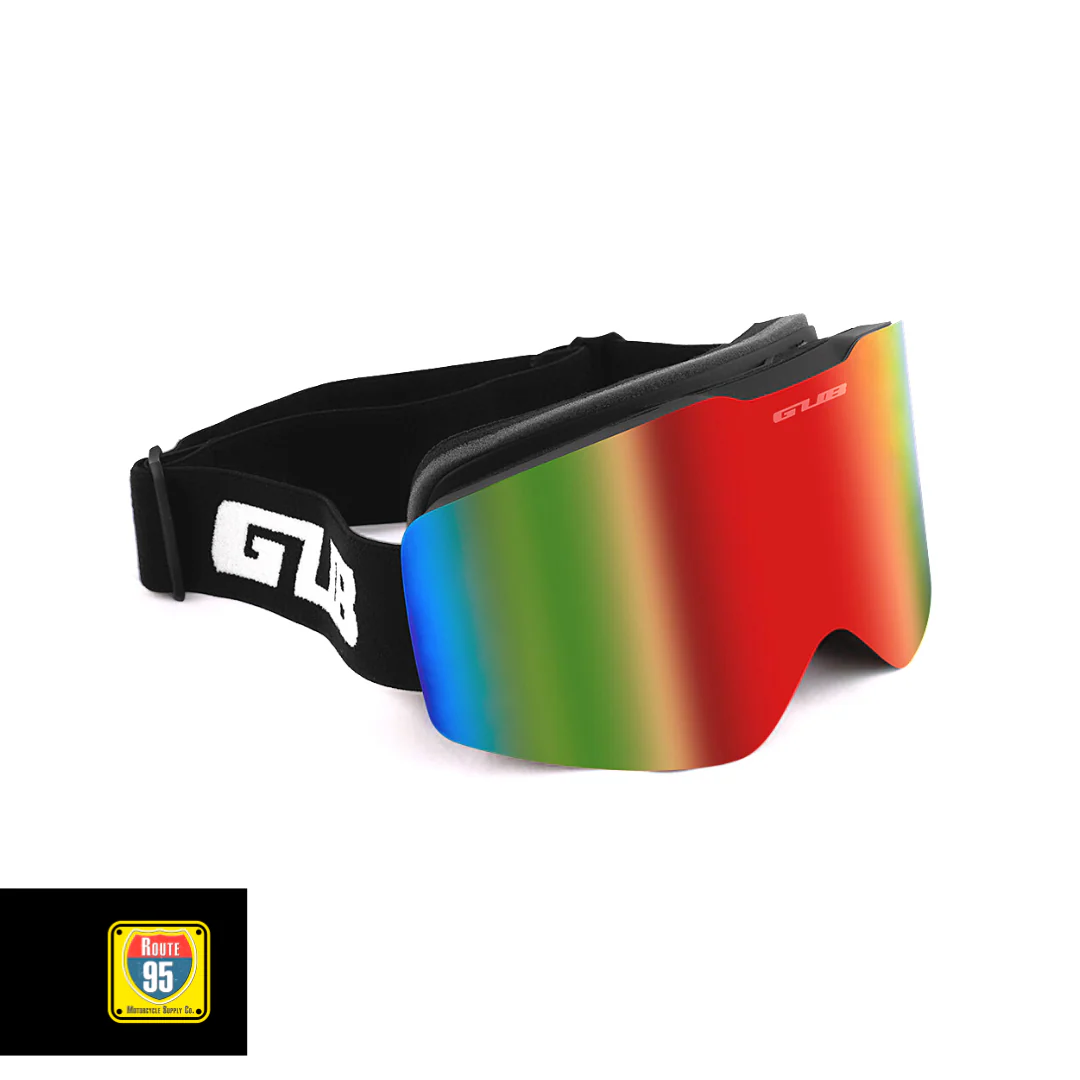 GUB Rally Pro Goggles- Matte Black-Red Lens - Image 4