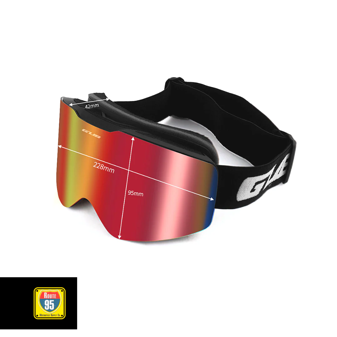 GUB Rally Pro Goggles- Matte Black-Red Lens - Image 5